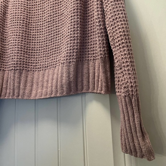 Hippie Rose Women’s Long Sleeve Cable Knit Turtleneck Pullover Sweater Sz M Pink - Picture 4 of 6